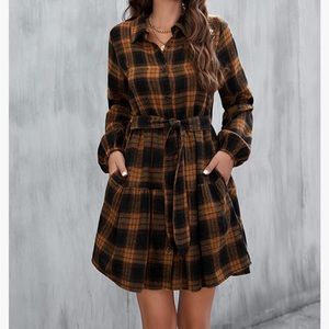 Blooming Jelly Plaid shirt dress size large.